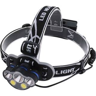 👉 Aluminium active YWXLight 5LEDs USB Opladen Sterke koplamp T6 vislamp (koplamp + USB-kabel)