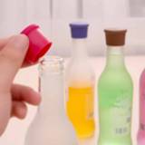 👉 10 stuks snoep kleur siliconen wijn bier kruiderijen fles stop willekeurige kleur levering