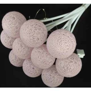 👉 Boeket roze active feestelijke 2 STUKS Katoenen Ball Lights Sterrenhemel Bloemen Decoratie Verpakkingsmaterialen (Lichtroze)