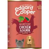 👉 6x Edgard&Cooper Blik Vers Vlees Senior Kip en Zalm 400 gr