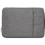 👉 Etui grijs active netbooktas 15,4 inch universele mode zachte laptop denim tassen draagbare rits notebook tas voor MacBook Air / Pro, Lenovo en andere laptops, grootte: 39,2x28,5x2cm (grijs)