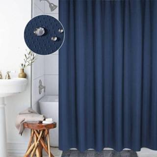 👉 Gordijn blauw polyester active Verdikking Waterdicht En Meeldauw Honingraat Textuur Doek Douchegordijn Badkamer Gordijnen, Maat: 200 * 220 cm (Donkerblauw) 6922768120018