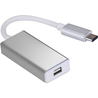 👉 Chromebook zilver active 10 cm USB-C / Type-C 3.1 naar mini-beeldschermadapterkabel, voor MacBook 12 inch, Pixel 2015, Nokia N1 tablet-pc (zilver) 6922940109077