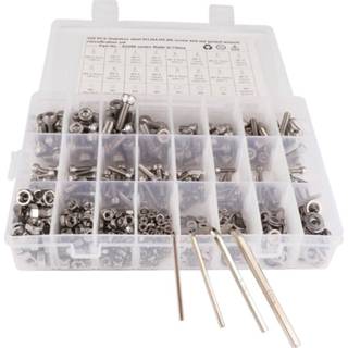 👉 Moer RVS active 520 PCS 304 Schroeven en Moeren M3 M4 M5 M6 Hex Inbusbouten Pakkingsleutel Assortiment set Kit 6922839419201