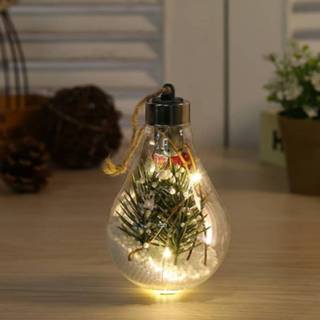 👉 Kerstboom transparante plastic active 2 STKS LED Kerst Bol Bal Decoratie Hanger (Stijl 3)
