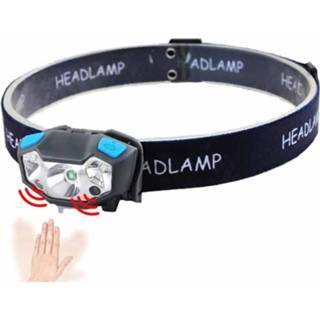 👉 Zwart active USB oplaadbare waterdichte sensorkoplamp Outdoor Fishing Light (zwart)