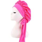 👉 Hoed rood zijde rose active 3 STKS TJM-301-1 Faux Verstelbare Stretch Breedgerande Nachthoed Satijnen Lint Ronde Douchekap Haarverzorging Hoed, Maat: Gratis Maat (Rose Rood)