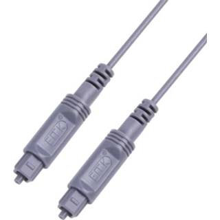 Luidspreker zilvergrijs plastic active 15 m EMK OD2.2mm digitale audio optische vezelkabel balanskabel (zilvergrijs)