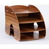 👉 Opbergdoos houten active haken Kantoorbenodigdheden Gebogen Desktop A4 Dossierrek Datarek Plank (Sakuragi)