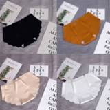 👉 Zijden slip zwart wit katoen m active Schoonheid>Vrouwenkleding vrouwen meisjes 4 stks / set Niet-sporen Ijs Slipje Vrouwelijk Puur Kruis Antibacterieel Midden Taille Ademend Slips, Maat: (Zwart + Caramel Flesh Kleur Wit)