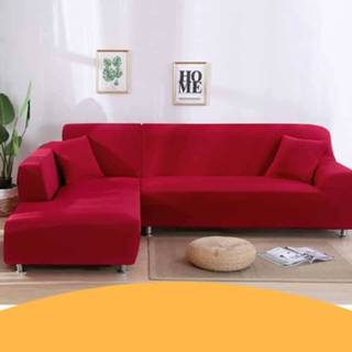 👉 Sofa rood active All-inclusive universele set volledige hoes Voeg een stuk kussensloop toe, maat: vierzits (235-300cm) (rood)