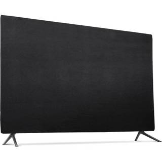 👉 43 inch krasbestendig spatwaterdichte zachte elastische stoffen hoes voor lcd-tv hangtype televisie beschermhoes (zilver + zwart)
