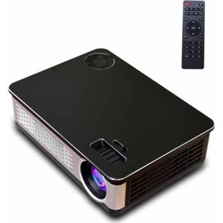 👉 Projector zwart active Z720 5,8 inch enkel LCD-scherm 1280x768P slimme met afstandsbediening, ondersteuning voor AV / VGA HDMI USBX2 SD-kaart audio (zwart)