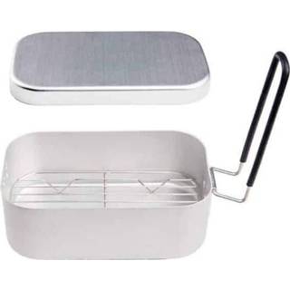 👉 Lunchbox aluminium klein active Outdoor Reizen Camping Draagbare Opvouwbare Retro Klein, Stijl: en Stoomrek