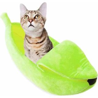 👉 Groen s active Creative Kennel Banana Shape Cat Litter Winter Warm Pet Nest, Maat: (Groen)