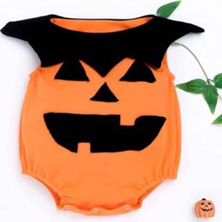 Pompoen kostuum geel 73 active schoonheid kinderen baby's Halloween Mouwloos Kinderkleding Baby Babykleding Eendelig Hip (Kleur: Maat: 73)