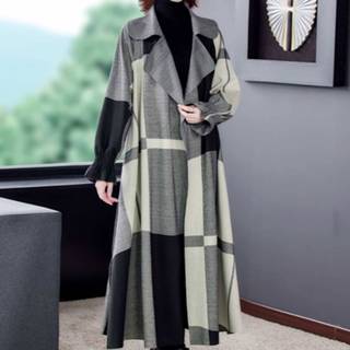 👉 Trenchcoat grijs XL active kleding vrouwen Damesrooster met lange tot over de knie (kleur: grijs, maat: XL)