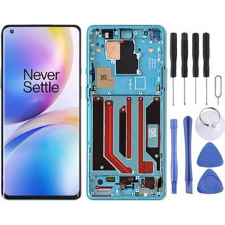 👉 Digitizer groen active AMOLED-materiaal LCD-scherm en Volledige montage met frame voor OnePlus 8 Pro IN2023 (groen) 6922510882539