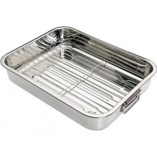 👉 Braadslede RVS zilverkleurig Kitchencraft Braadslede, 37cm X 28cm - Kitchen Craft 5028250149107