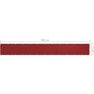 👉 Balkonscherm rood stof active 75x600 cm oxford 8720286118368