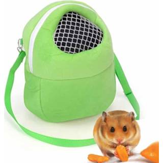 👉 Reistas groen small l active Pet Bag Hamster Carrier Pure Color Leash Reistas, maat: (groen) 6922913796716