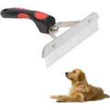 👉 Kam RVS active Grote Hond Haar Kammen Pet Grooming Hark Rubberen Handvat Kappers Borstel Tool, Maat: 17.0x16.0 cm 6922706270263