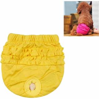 👉 Panty's geel s active Hond Panty Korte Sanitaire Broek Kleding Dierbenodigdheden, Maat: (Geel)