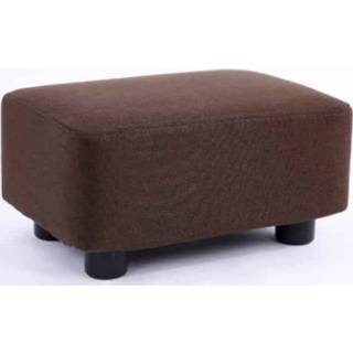 👉 Kruk bruin houten stoffen active Fashion Home Massief eenvoudige bank Vierkante (donkerbruin) 6922422452936
