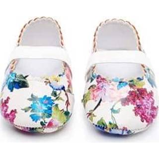 👉 Schoenen roze wit active 2 paar bloemenstijl zachte zool PU-leer prinses (roze wit)