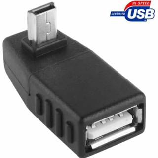 👉 Zwart active computer kabels 90 graden omlaag Mini USB male naar 2.0 AF-adapter (zwart) 6922947952843