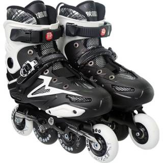 👉 Rolschaats zwart 44 active entertainment Dile Bear F35 volwassen enkele rij vierwielige rolschaatsen schaatsschoenen, maat: (zwart) 6922950192304