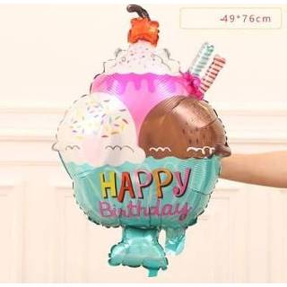 👉 Snoep active feestelijke 4 STUKS Donut Ijs Vormige Folie Ballonnen Gelukkige Verjaardag Decoraties Grote Opblaasbare Helium (ijs)