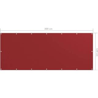 👉 Balkonscherm rood stof active 120x300 cm oxford 8720286118412