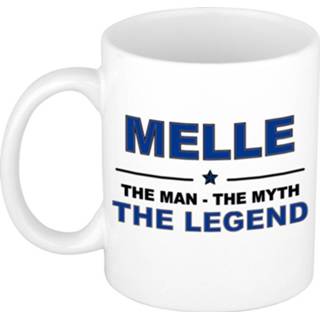 👉 Beker keramiek active mannen Melle The man, myth legend verjaardagscadeau mok / 300 ml