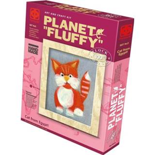 👉 Oranje wit wol Planet Fluffy Schilderij Vos 22 Cm Oranje/wit 4020972085771