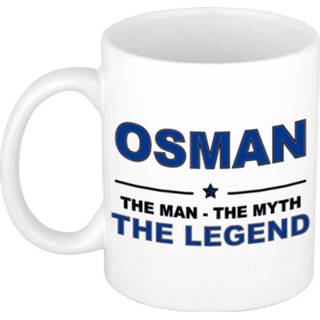 👉 Beker active mannen Osman The man, myth legend beterschap cadeau mok/beker 300 ml