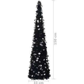 👉 Kunstkerstboom zwart active pop-up 150 cm PET 8720286014615