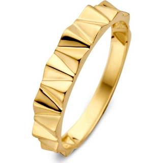 👉 Excellent Jewelry Geelgouden Ring met Strak Design Motief