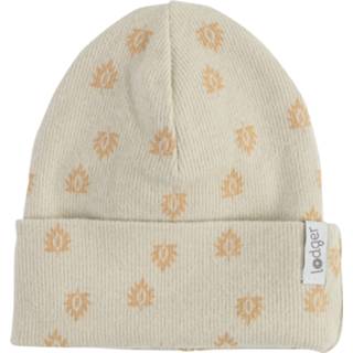 👉 Beanie active Lodger Print Rib - Birch 8719033401198