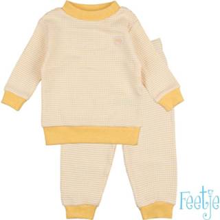 👉 Pyjama geel active Feetje|Pyjama|Wafel|Basis| Feetje Wafel Basis 98 - Ochre Yellow 8718751389252