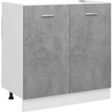 👉 Keuken kast active Keukenkast 80x46x81,5 cm spaanplaat betongrijs 8720286131879