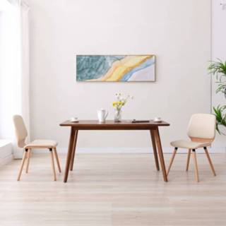 👉 Eetkamerstoel kunstleer active Eetkamerstoelen 2 st crème 8719883795669