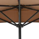 Aluminium active Balkonparasol half met paal 270x135 cm taupe 8718475625360