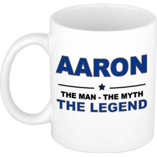 👉 Beker keramiek active mannen Aaron The man, myth legend verjaardagscadeau mok / 300 ml