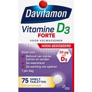 👉 Vitamine active Davitamon D3 Forte 75 smelttablet 8710537041187