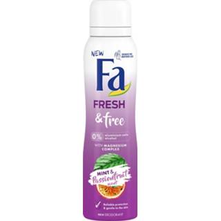 👉 Deodorant active Fa Spray Fresh&Free Mint&Passionfruit 150 ml 5410091759858