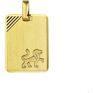 👉 Hanger geelgoud active Dog Tag Sterrenbeeld Leeuw van