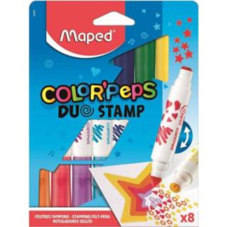 👉 Viltstift active Maped Color'Peps Duo Stamp Viltstiften 8 Stuks 3154148468080