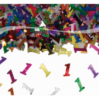 👉 Kunststof multikleur 1x Zakjes Confetti 1 Jaar Verjaardag Thema - Feestartikelen En Versieringen 8718758006169