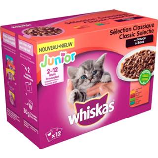 👉 4x Whiskas Junior Multipack Classic in Saus 12 x 100 gr
